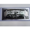 Image 2 : Incredible .99999 Silver $50.00 Foil Note In Protective Holder - Mint Condition