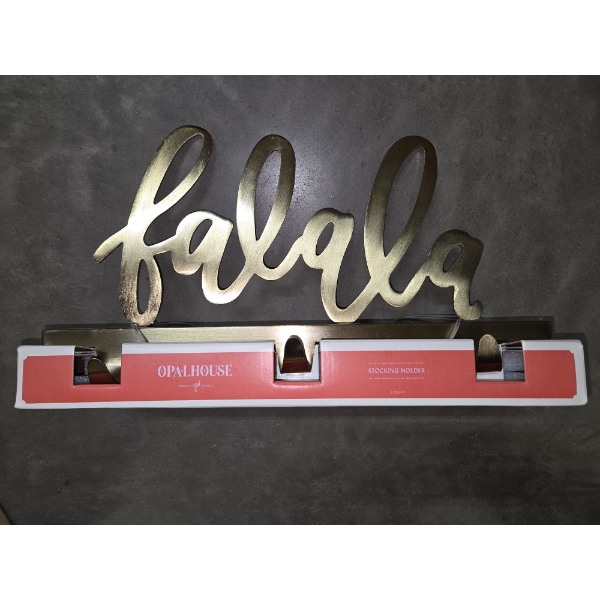 New Golden Tone 15'' x 7.5'' Stocking Hanger