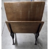Image 8 : Vintage Collectables Including Metal First Aid Box, Enamelware Bedpan, Folding Wood 24''x30'' Bench 