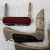 Image 2 : Four Vintage Like New Pocket Knives Ft. VALOR Brand & One Vintage Swiss Army Knife