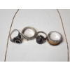Image 3 : Sterling Silver Jewelry: 17in Necklace and Rings Sizes 6-9 Total Weight: 26.3g