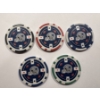Image 1 : NFL Dallas Cowboys - Clay Poker Chip Set - Mint Condition - Complete Set 5 Chips
