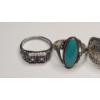 Image 2 : (5) Women's Sterling Silver Rings - Sizes 6/7 - Total Weight: 18.9g