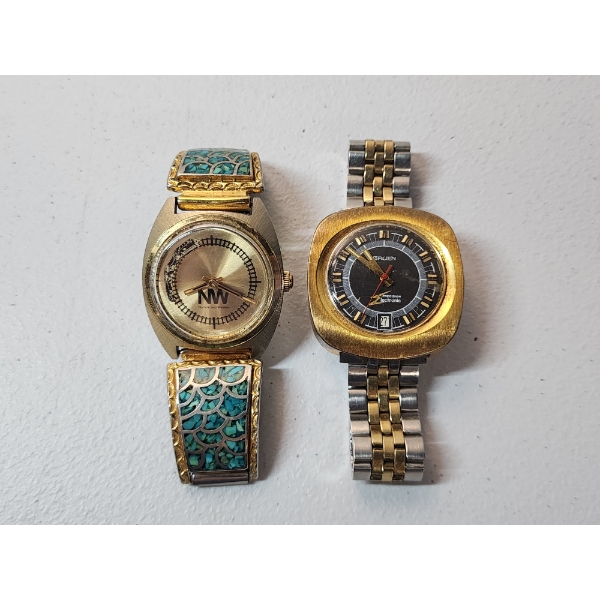 (2) Larger Watches: Norfolk and Western and Gruen