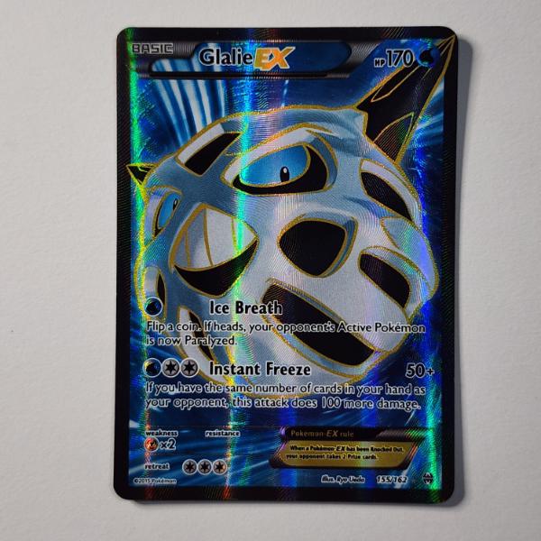 Glalie EX 155/162 Holo Rare Pokemon Trading Card