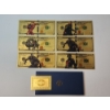 Image 1 : x5 Assorted Marvel Superheroes 999999 24K Gold Foil Banknotes Set w/ CoA