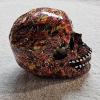 Image 2 : "Dante's Inferno Burning Hell Fire" Skull Figurine (4.5 Inches Tall)