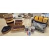 Image 1 : Longaberger Baskets with Plastic Wine Glasses, Rain Coats and More