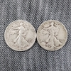 Image 1 : $1.00 Face Value in 90% Silver United States Walking Liberty Half Dollars