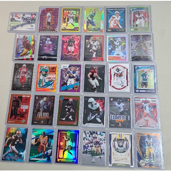 Assorted Panini & Wild Card Numbered Parallels /49 & 50 Football Cards