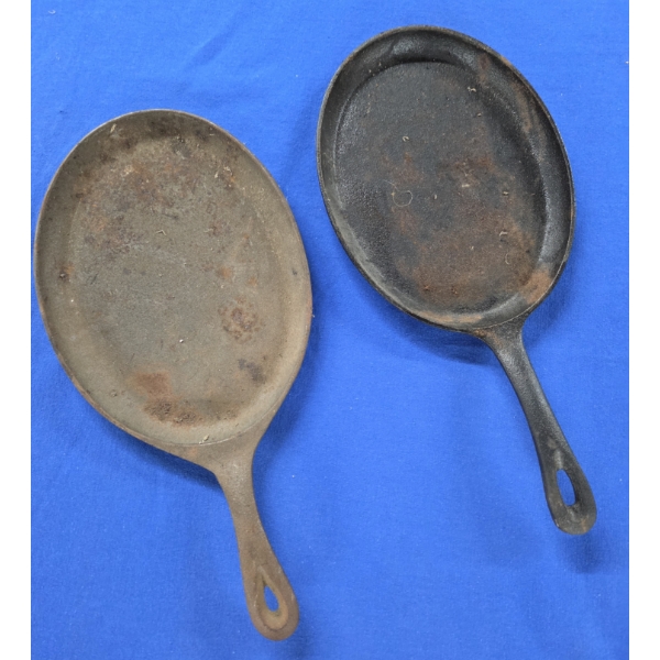 Two Vintage Cast Iron Pans 9'' & 10''