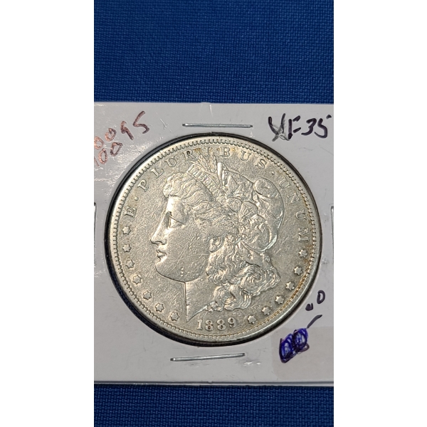 1889-S Very Fine Condition 90% Silver Morgan Dollar