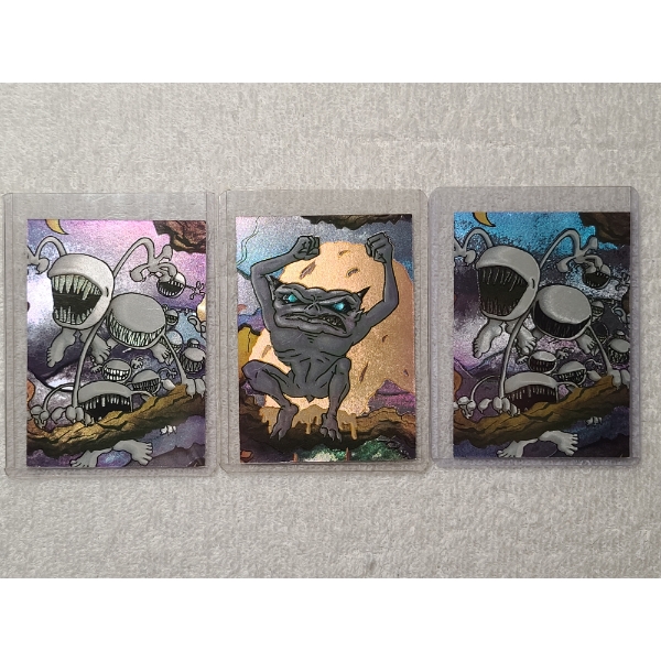 Three 1995 Fleer Ultra MTV Animation Near Mint Trading Cards in Protectors