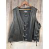 Image 1 : Harley Davidson Men's Leather Vest With Chain Closures Size 3XL - Excellent Condition
