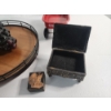 Image 5 : Decorative Wood Circular Tray, Small Wagon, Rose Jewelry Box, Glass Grapes, Eagle Letterpress