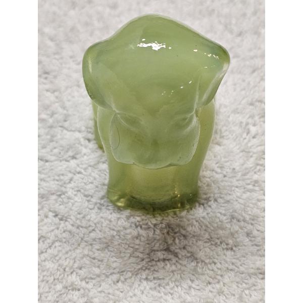 Vintage Uranium Degenhart Art Glass Figurine - April Green Opal