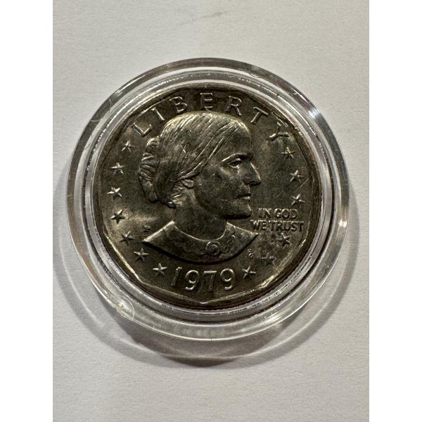 1979 United States Susan B. Anthony One Dollar Coin In Protective Holder - Mint Condition