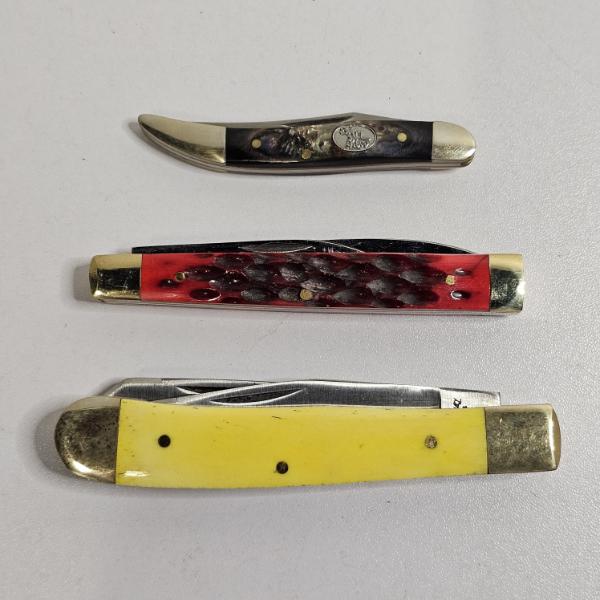 Three Distinct Traditional Folding Pocket Knives - Great for Collectors or Daily Use!!!