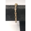 Image 1 : Lovely Gold Plated Sterling Silver 8" Tennis Bracelet With Smokey Quartz - Weight: 15.2g