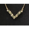 Image 2 : Gold-Tone Costume Necklace With Clear and Green Stones 