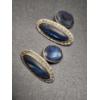 Image 3 : Sterling Silver Including Gorgeous Vintage Blue Cuff Links, Total Weight 67.3 Grams