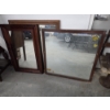 Image 3 : Five Vintage 16''x31'' Wood Student Chairs, 12''x24'' Wood Plant Stand & 3 Large Framed Mirrors 