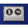 Image 1 : Franklin Mint God and Country Lord's Prayer and Pledge of Allegiance Medals 