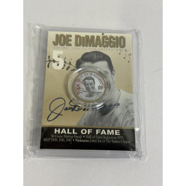 Joe DiMaggio U.S. Colorized Coin - Officially Authorized - Certificate of Authenticity - Hall of Fam