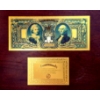 Image 3 : Pure 24k 999 Gold Foil United States 1896 Educational $1 Lg Note Processed in Pure GOLD wCOA