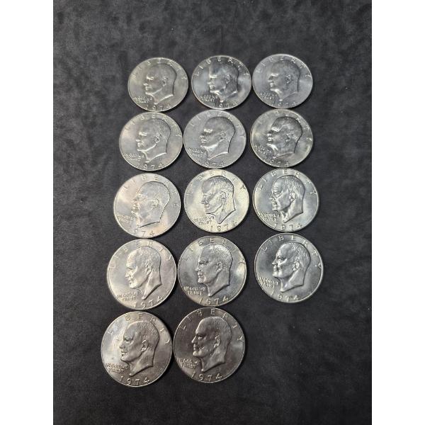 (14) Eisenhower Dollars