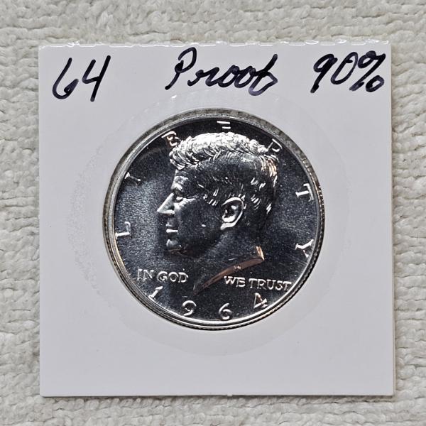 United States 1964 Philadelphia Mint Kennedy Heraldic Eagle 90% Silver Half Dollar Coin
