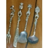 Image 4 : Set Of Italian Made High Relief Fancy Demitasse Spoons - see Pics