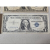 Image 5 : 4 U.S. Notes: (3) $1 Silver Certificates: 1935-H, 1935-D, 1957-A & (1) 1928-G $2 Red Seal 