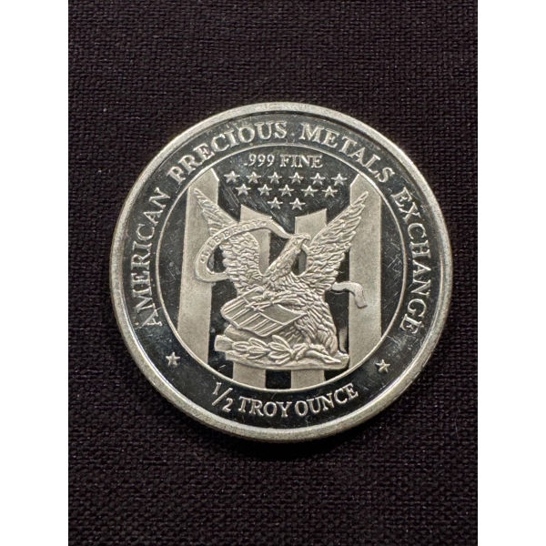 American Precious Metals Exchange 1/2 Troy Ounce .999 Fine Silver Coin - Mint Condition