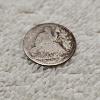 Image 2 : 1838 90% Silver Seated Liberty Half-Dime FV: $.05