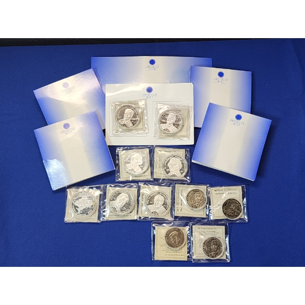 Assorted US Liberia Presidential Coins Including Silver - See Description!
