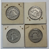 Image 4 : Lot of 4 Assorted Year 90% Silver Franklin Half Dollars, FV $2.00