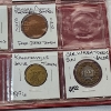 Image 14 : Large Red Binder with Two Pages of Assorted Tokens, Medals, Commemoratives - See Photos! 