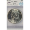 Image 3 : ICG 1971-S MS66 40% Silver Eisenhower Dollar Signed By Austin Hutto, ICG President 