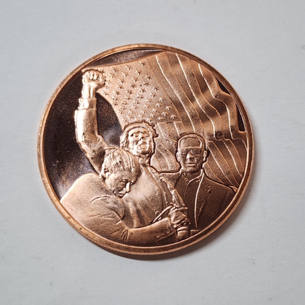 Trump Assassination Attempt 1 AVDP oz .999 Fine Copper Round