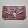 Image 1 : America's 250th Anniversary Baseball Flyover Colorized 1 AVDP oz .999 Fine Copper Bar