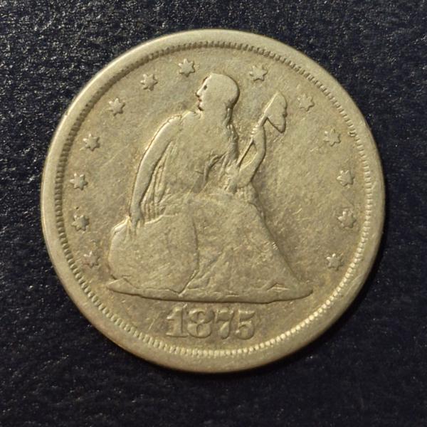 RARE 1875 S 20c Piece - See Pictures