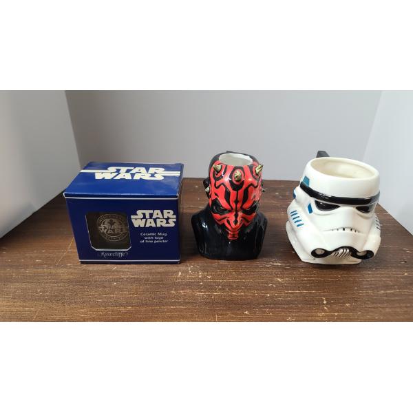 (3) Star Wars Characters Collectible Ceramic Cups
