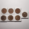 Image 9 : Seven Assorted Wooden Nickels From Hartville, Kent & Stow Ohio Along With California Coin Club!