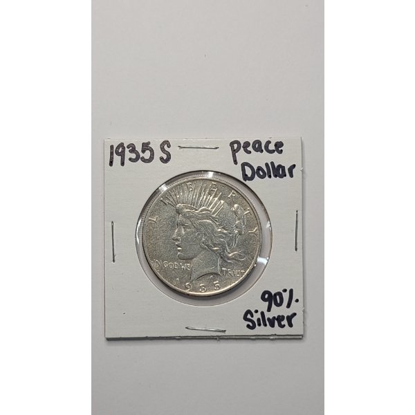 United States 1935-S 90% Silver Peace Dollar
