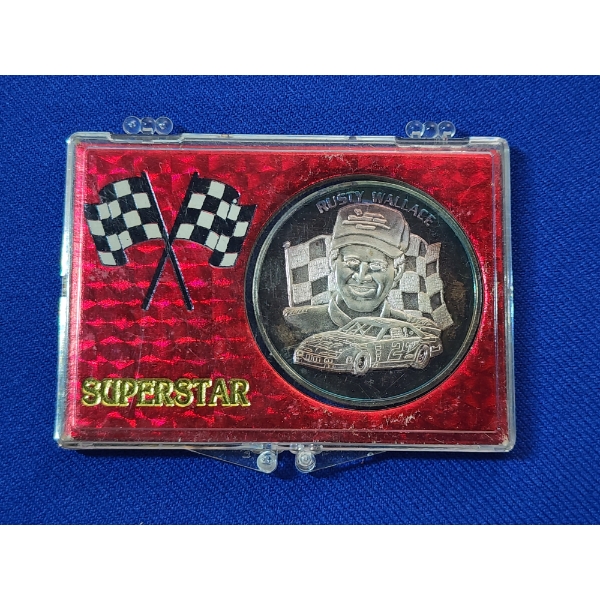 Rusty Wallace "Racing Greats" 1 Troy oz .999 Fine Silver Round