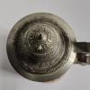 Image 3 : Vintage German Gerz Pewter-Lidded Beer Stein featuring a Tavern Scene (22")