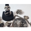 Image 3 : Nice Large Lot of Assorted Sterling Silver Pieces: Rings, Bracelets, Pin - TW: 95.6g