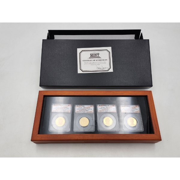 Set of Certified 2010-S Presidential Dollar Coins ANACS PR70 DCAM in Wooden Display Box 
Fillmore, P