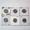 Image 1 : Six Assorted United States Nickels: Buffalo & "V" Nickels - Face Value: $0.30